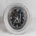 Gunes Islamic Oval Black Wall Clock Home Decor Allah