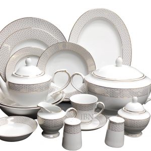 Gold Plamant  Porcelain Ceramic Dinner Set 60 Pieces Product code 19807