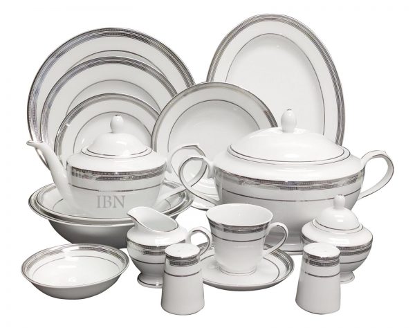 Silver Design 15296 Porcelain Ceramic Dinner Set 60 Pecs.