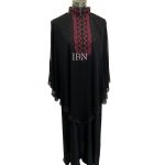 Black with Pink Borkha For Women